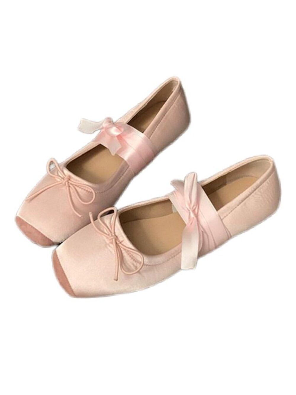 Women Lace Up Ankle Strap Ballet Flats Shoes Floral Dressy Flats